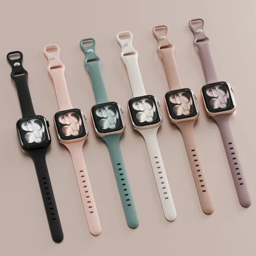 Miniatura 2 de 6 Pack de bandas delgadas y delgadas compatibles con Apple Watch 38mm 40mm 41mm 42mm 44mm 45mm 46mm 49mm para mujeres y hombres, correa deportiva
