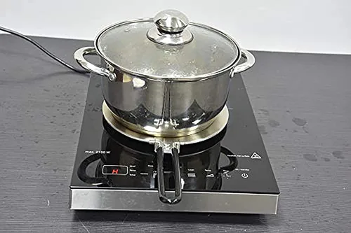 Miniatura 8 de Difusor de calor Placa adaptadora de inducción de acero inoxidable para café y leche, utensilios de cocina de inducción para estufa eléctrica