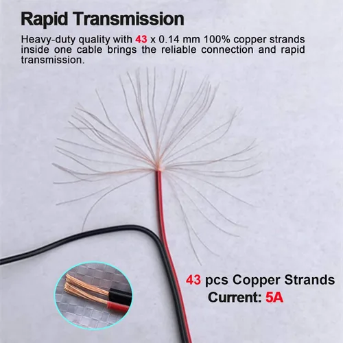 Miniatura 3 de 10 pares de cables de alimentación de CC de 12 V 5 A macho y hembra + 10 pares de conectores de enchufe de alimentación CC para vigilancia