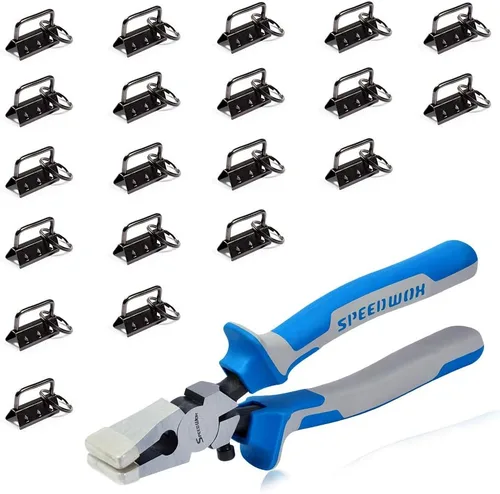 Miniatura 9 de SPEEDWOX Juego de 20 piezas de accesorios para llaves de oro rosa de 0.8 pulgadas, alicates de vidrio de 8 pulgadas con puntas de goma