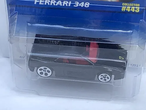 Miniatura 5 de Hot Wheels Black Ferrari 348 Collector #443 Coolest to Collect Card 5 DOT Wheel