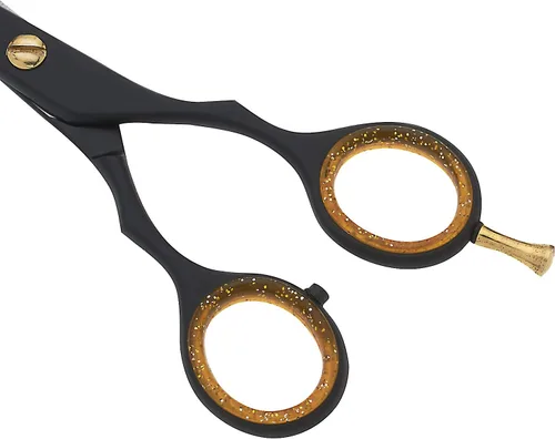 Miniatura 3 de SURGICAL ONLINE Tijeras profesionales de corte de pelo negro y dorado, tijeras de peluquería ligeras ultra afiladas para salones y uso doméstico