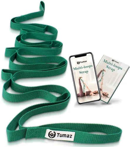 Miniatura 11 de Tumaz Stretching Strap - 10 Loops & Non-Elastic Yoga Strap - Perfect Home Workout Stretch Strap for Physical Therapy, Yoga, Pilates, Flexibility