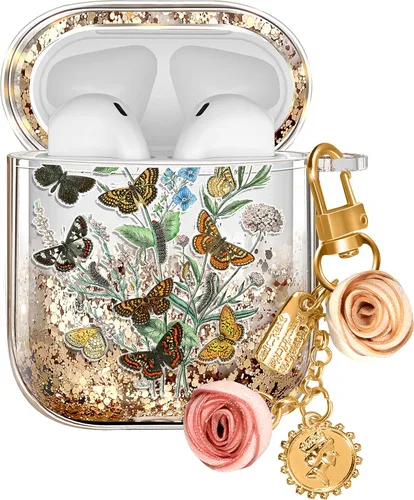 Miniatura 33 de Funda para Apple para Airpods 4 Case 2024 - Arena Movediza Líquida Arte Artístico Estético Funda Mujer Chica Mujeres Brillante Brillo Purpurina