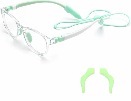 Miniatura 14 de JM Lentes de luz azul para niños, hierbas para juegos de computadora para niñas y niños de 3 a 10 años, lentes anti Blue Ray TR90
