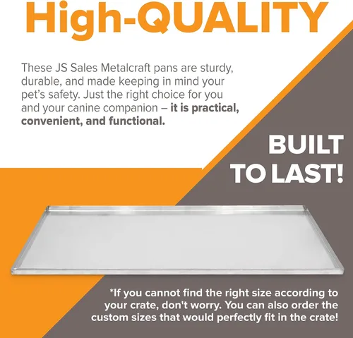 Miniatura 6 de Pinnacle Systems 47.25" X 29.38" Bandeja de reemplazo de metal para jaula de perro a prueba de mordidas y grietas para perrera, bandeja central
