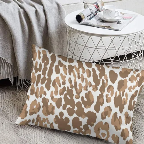 Miniatura 7 de ArogGeld Funda de almohada para sofá, guepardo y leopardo, estampado de leopardo, funda de cojín decorativa de granja para sala de estar