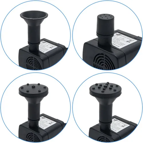 Miniatura 7 de MASO Bomba de fuente de agua alimentada por panel solar de 7 V, 1.4 W, 180 L/H, fuente de agua, para jardín, piscina, estanque, acuario, sin