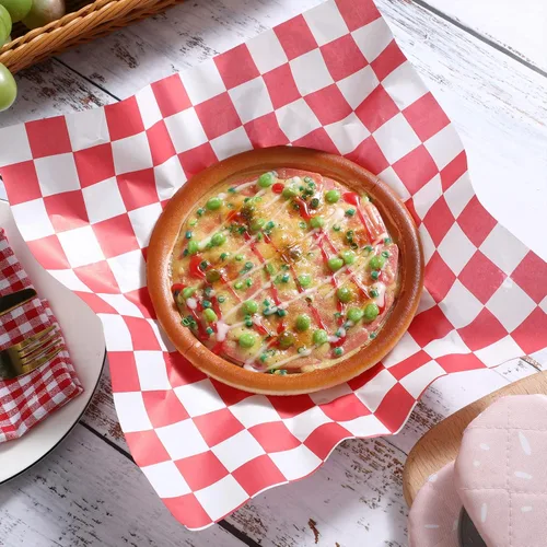 Miniatura 5 de 500 hojas de papel de delicatessen de 12 x 12 pulgadas, papel a cuadros rojos y blancos, resistentes a la grasa, envoltura de papel sándwich, papel