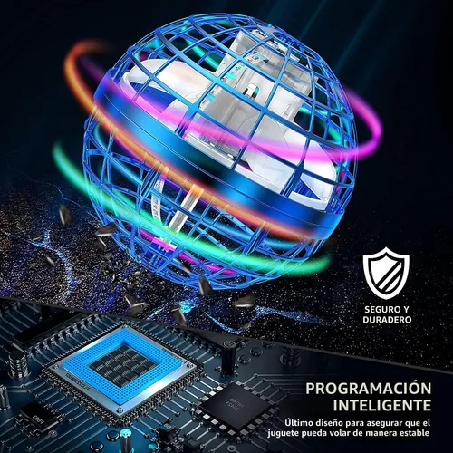 Miniatura 3 de AMERFIST Juguete de bola de orbe volador 2025, globo cósmico, boomerang, bola flotante, juguete giratorio galáctico, órbita de dron de mano, Azul