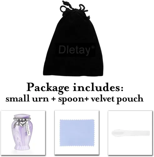 Miniatura 9 de Dletay Urnas pequeñas para cenizas humanas, recuerdo de 2.85 pulgadas, mini urna de cremación conmemorativa para mujeres y hombres, urnas funerarias