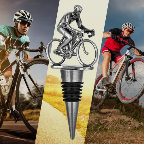 Miniatura 5 de LKKCHER Tapón de vino de ciclismo, regalos de vino para bicicleta, regalos del día del padre, regalos de Navidad, regalos de cumpleaños para hombres