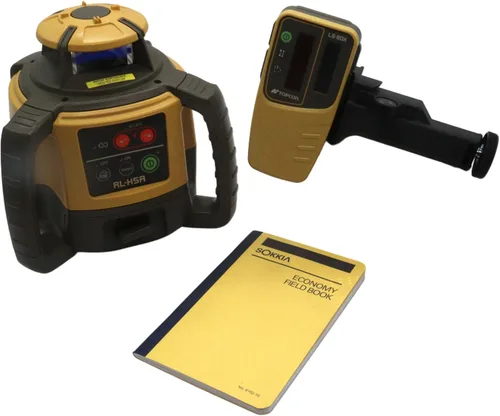 Miniatura 2 de Topcon Láser rotativo horizontal autonivelante RL-H5A con libro de campo, receptor LS-80, soporte y estuche para detectores, clase 2, clasificación