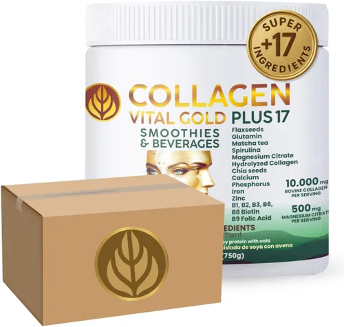 Miniatura 13 de Vital Life - Polvo de péptidos de colágeno + 17 súper ingredientes, 1 libra (paquete de 12), sabor a bayas rojas, apoya el cabello, la piel