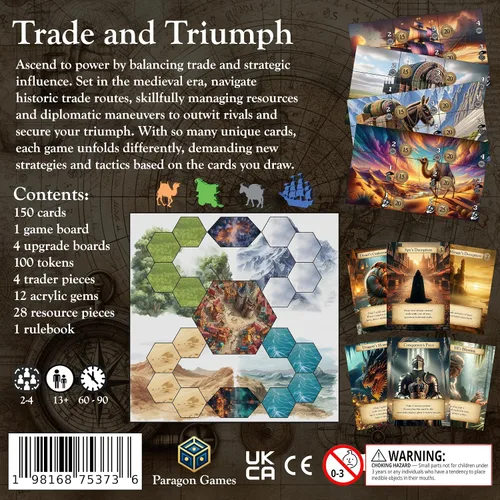 Miniatura 5 de Juego de mesa Trade and Triumph – Juego de estrategia de comercio medieval y gestión de recursos para adultos y familiares a partir de 13 años