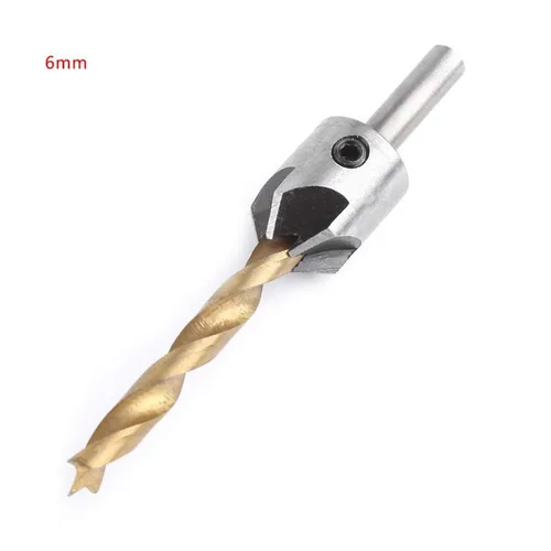 Miniatura 5 de Yosoo Health Gear Juego de 11 brocas avellanadas de acero de alto carbono con diseño en espiral de 5 flautas para perforar, biselar, desbarbar
