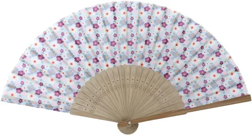 Miniatura 10 de Gasa transparente de los ventiladores de la mano del ventilador de la mano plegable con la tela hermosa para el regalo de la boda