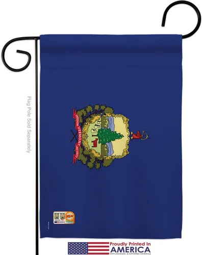 Miniatura 2 de Juego de banderas de jardín Vermont con clavija de madera, estados americanos, territorios americanos, república, país, área particular, pequeño