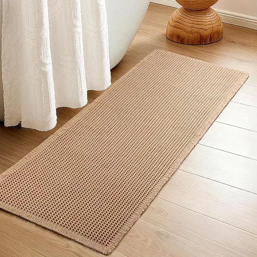 Miniatura 32 de Alfombra de Baño de Lujo tipo Waffle, Súper Absorbente Antideslizante, Alfombras de Baño Bohemias, Ultra Suaves y Cómodas, Lavables a Máquina