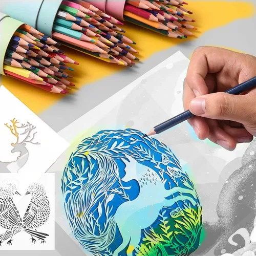 Miniatura 6 de Paquete de 15 plantillas en blanco de 4 mil 12 pulgadas por 12 pulgadas para vinilo Cricut, Silueta, material de plantilla de manualidades