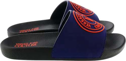 Miniatura 2 de Versace Jeans Couture Sandalia de piscina con logotipo de medallón azul marino - para hombre
