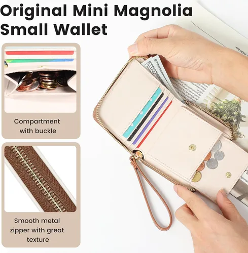 Miniatura 3 de Pomelo Best Cartera pequeña para mujer de cuero con bloqueo RFID 2025