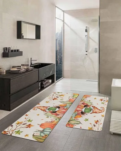 Miniatura 2 de Tapete de baño para tina, antideslizante, de secado rápido y absorbente, de tierra de diatomeas, tapete de cocina, tapete de Acción de Gracias
