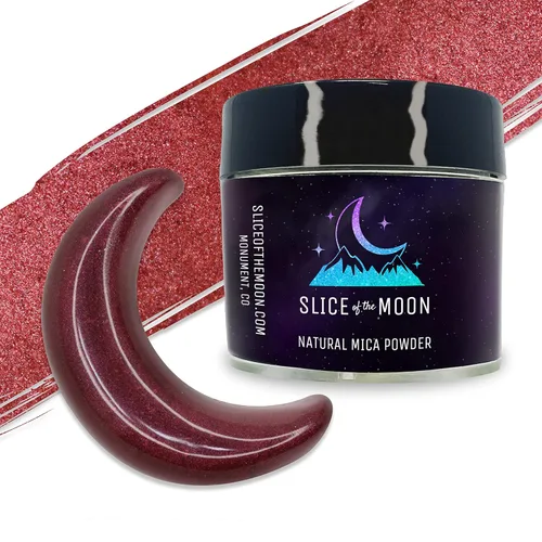 | Polvo de mica mineral natural rojo amaranto, 0.88 oz (25 g) | para uso personal o profesional - cosméticos, proyectos de resina epoxi, esmalte de