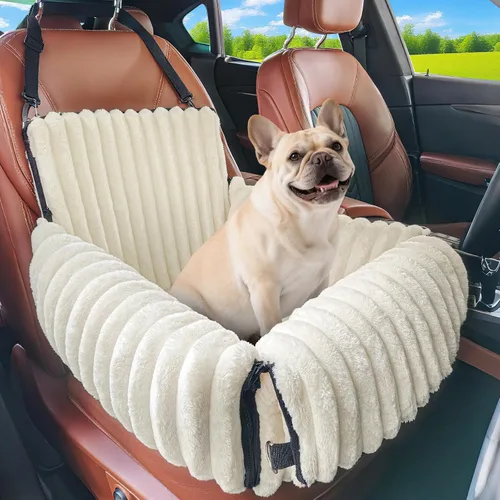 MIXJOY Asiento de automóvil para perros 6 en 1 para perros pequeños/medianos de hasta 25 libras, transportador multifuncional para perros con funda