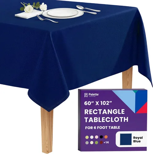 Miniatura 30 de Gee Di Moda - Mantel rectangular de 60 x 84 pulgadas – Mantel rectangular de poliéster lavable para mesa de 5 pies