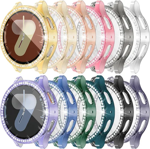 Miniatura 10 de RICHONE Compatible con Samsung Galaxy Watch 5 y Watch 4 y FE 40 mm Protector de pantalla Estuches de strass, Accesorios de cubiertas protectoras