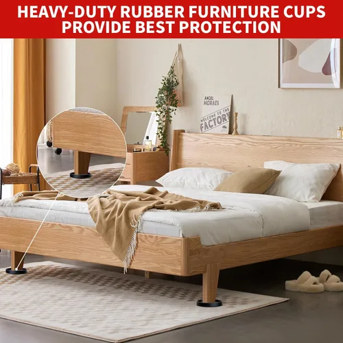 Miniatura 5 de Ezprotekt Almohadillas Antideslizantes para Muebles, 8 Piezas Copas de Ruedas de Goma Antideslizantes de 2.5", Posavasos Antideslizantes