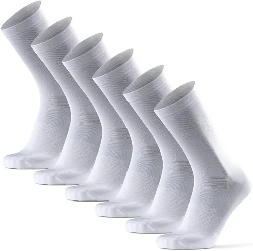 DANISH ENDURANCE Calcetines de ciclismo, longitud de la tripulación, transpirables y acolchados, para hombres y mujeres, paquete de 3