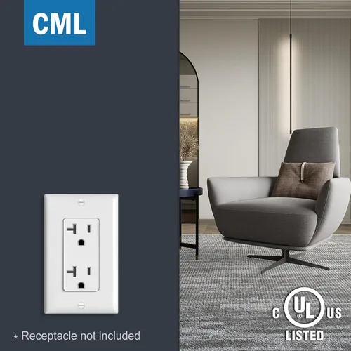 Miniatura 7 de CML Placas Decorativas de Pared, Paquete de 50 Cubiertas para Receptáculos de Toma de Corriente, Placas de Interruptor de 1-Gang, Tamaño Estándar