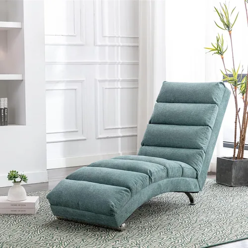 Miniatura 14 de Sillón de masaje, sofá reclinable eléctrico de lino con control remoto, silla tapizada con función de masaje y calor lumbar para oficina o sala