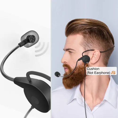 Miniatura 9 de FIFINE Sistema de Micrófono Inalámbrico, conjunto de micrófono inalámbrico con auriculares y micrófonos de solapa Lavalier, transmisor de cinturón