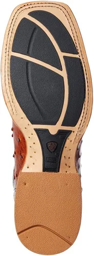 Miniatura 5 de ARIAT Botas de avestruz con punta cuadrada para hombre, Turquesa