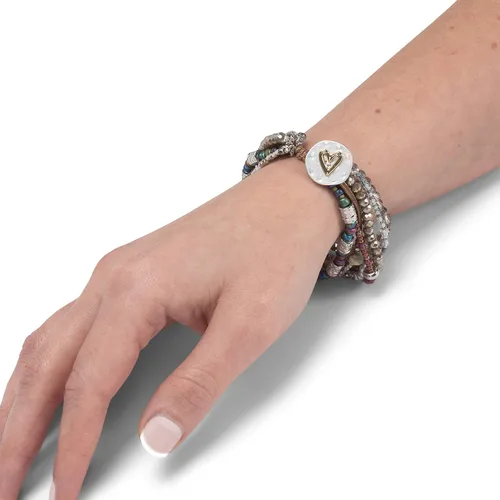 Miniatura 6 de DEMDACO Cuentas Love azul turquesa talla única que se adapta a la mayoría de pulseras de cristal y metal