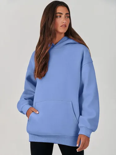 Miniatura 4 de ANRABESS Womens Oversized Hoodies Fleece Sweatshirts Long Sleeve Hooded Pullover Winter Clothes with Pocket