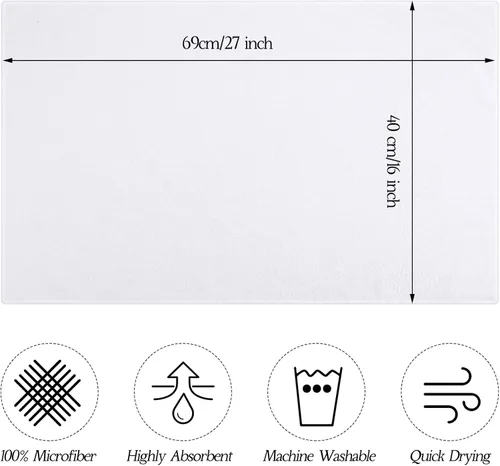 Miniatura 2 de Shimeyao Paquete de 26 toallas de mano absorbentes de microfibra, secado de pelo, a prueba de blanqueador, sin pelusas, para el hogar, salón, spa