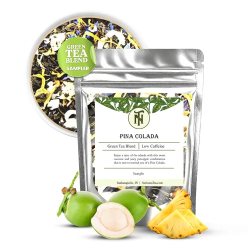 Miniatura 10 de Nelson's Tea - Jazmín de Aladino - Té verde de hojas sueltas - Té verde infundido con jazmín (muestra)