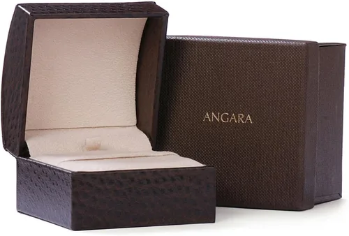 Miniatura 9 de ANGARA Anillo solitario de granate natural para mujeres, niñas en oro macizo de 14 quilates, plata de ley, regalo de joyería de piedra natal