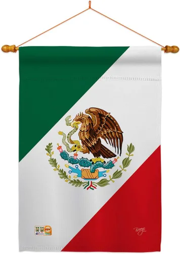 Miniatura 11 de Breeze Decor HG108019 Banderas de México de la Nacionalidad Mundial Impresiones Decoración Casa Vertical 28" X 40" Jardín 13" 18.5" Doble Cara