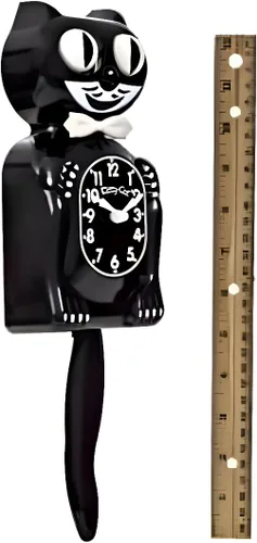 Miniatura 2 de Reloj de gatito pequeño Kit Cat Klock clásico negro (incluye batería)
