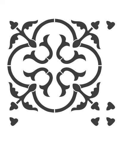 STENCILIT® Plantilla de azulejos escandinavos para pisos, reposicionable para una plantilla de azulejos de 12 x 12 pulgadas, plantillas de concreto