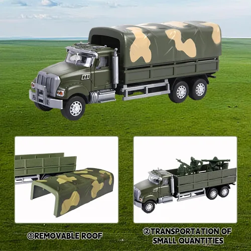 Miniatura 4 de OTONOPI Conjunto de vehículos militares variados modelos del ejército, helicóptero, tanque submarino, coche blindado, camión de transporte Panzer