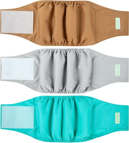 Miniatura 23 de wegreeco Pañales lavables para perros machos, paquete de 3 (ballena, talla L)