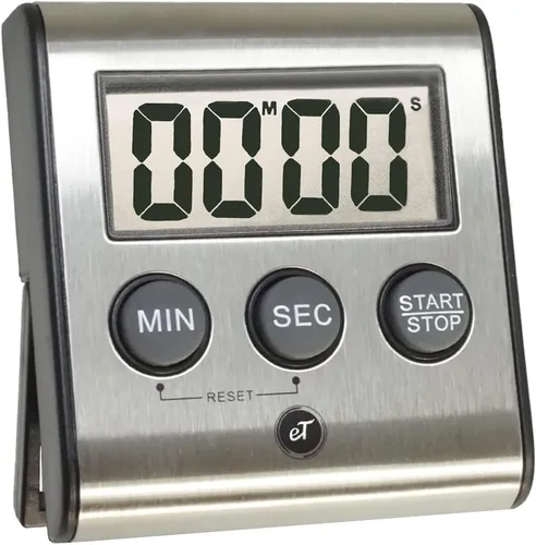 Miniatura 8 de Elegante temporizador digital de cocina – Modelo de acero inoxidable eT-23, parte trasera magnética súper fuerte, alarma fuerte, pantalla grande