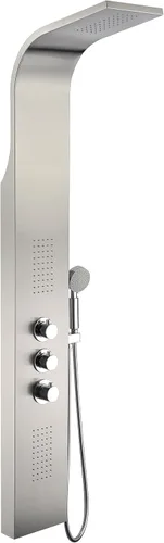 Miniatura 5 de ANZZI Sistema de Panel de Cabezal de Regadera Fontan Acero Cepillo 6 Chorros Turbo & Multifuncional Jet de Alta Presión + Lluvia + Combo