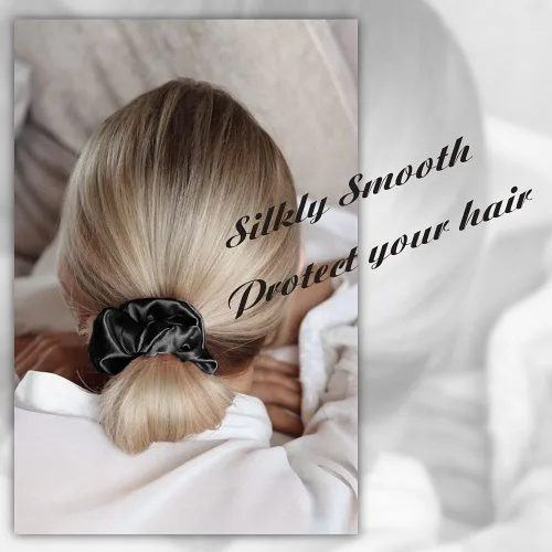 Miniatura 3 de OLESILK 100% Seda de Morera - Scrunchies para el cabello, mujeres y niñas, ligas de seda para cabello rizado y con roturas, sin daños, elásticos 3
